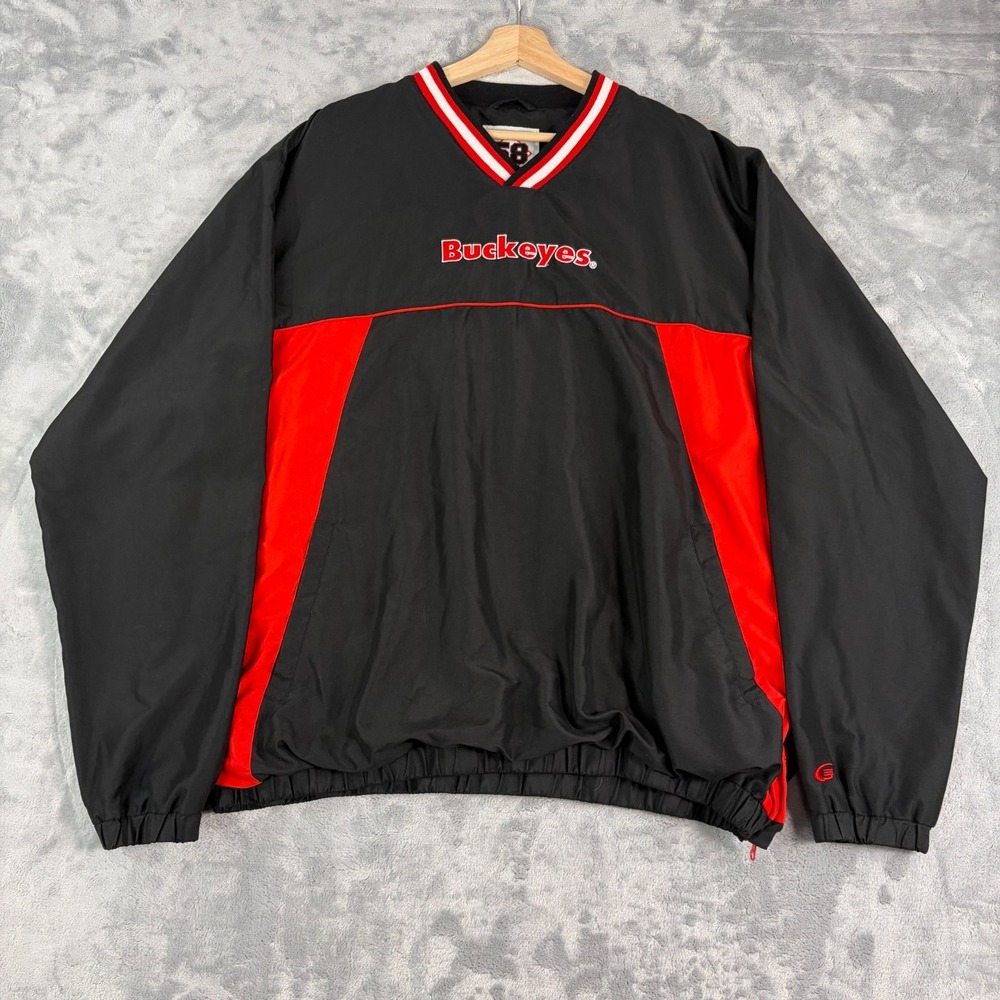 Vintage Ohio State University Buckeyes Windbreaker Jacket Men's 3XL 58 Sports